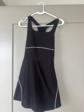 Old Navy Black Active Racerback Dress with White Logo